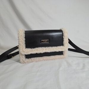 Saint + Sofia Black and Cream Crossbody Bag